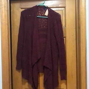 NWT wine colored AE cardigan